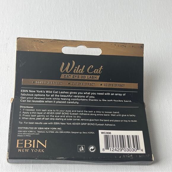 EBIN NEW YORK  Wild Cat Strip Cat Eye  3D Makeup Beauty  Lash Extension COCO - Picture 8 of 11